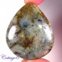 CERTIFIED 127.20Cts. NATURAL GOLDEN FLASH LABRADORITE CABOCHON GEMSTONE C6-2584