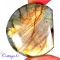 CERTIFIED 96.50Cts. NATURAL GOLDEN FLASH LABRADORITE CABOCHON GEMSTONE C6-2568