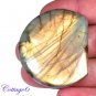 CERTIFIED 96.50Cts. NATURAL GOLDEN FLASH LABRADORITE CABOCHON GEMSTONE C6-2568
