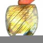 CERTIFIED 91.50Cts. NATURAL GOLDEN FLASH LABRADORITE CABOCHON GEMSTONE C6-2557