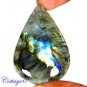 CERTIFIED 88.55Cts. NATURAL GOLDEN FLASH LABRADORITE CABOCHON GEMSTONE C6-2646