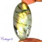 CERTIFIED 116.60Cts. NATURAL GOLDEN FLASH LABRADORITE CABOCHON GEMSTONE C6-2641