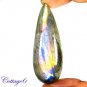 CERTIFIED 87.80Cts. NATURAL GOLDEN FLASH LABRADORITE CABOCHON GEMSTONE C6-2621