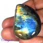 CERTIFIED 78.95Cts. NATURAL GOLDEN FLASH LABRADORITE CABOCHON GEMSTONE C6-2631
