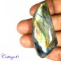 CERTIFIED 77.30Cts. NATURAL GOLDEN FLASH LABRADORITE CABOCHON GEMSTONE C6-2642