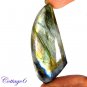 CERTIFIED 77.30Cts. NATURAL GOLDEN FLASH LABRADORITE CABOCHON GEMSTONE C6-2642