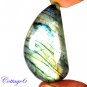 CERTIFIED 92.50Cts. NATURAL GOLDEN FLASH LABRADORITE CABOCHON GEMSTONE C6-2633