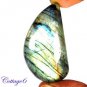 CERTIFIED 92.50Cts. NATURAL GOLDEN FLASH LABRADORITE CABOCHON GEMSTONE C6-2633
