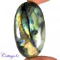 CERTIFIED 108.85Cts. NATURAL GOLDEN FLASH LABRADORITE CABOCHON GEMSTONE C6-2640