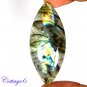CERTIFIED 91.10Cts. NATURAL GOLDEN FLASH LABRADORITE CABOCHON GEMSTONE C6-2616