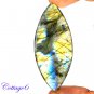 CERTIFIED 91.10Cts. NATURAL GOLDEN FLASH LABRADORITE CABOCHON GEMSTONE C6-2616