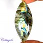 CERTIFIED 91.10Cts. NATURAL GOLDEN FLASH LABRADORITE CABOCHON GEMSTONE C6-2616