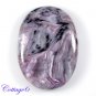 CERTIFIED 65.45Cts. NATURAL DESIGNER RUSSIAN CHAROITE OVAL CABOCHON ROYAL GEMSTONE C6-294