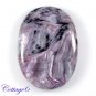 CERTIFIED 65.45Cts. NATURAL DESIGNER RUSSIAN CHAROITE OVAL CABOCHON ROYAL GEMSTONE C6-294