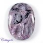 CERTIFIED 65.45Cts. NATURAL DESIGNER RUSSIAN CHAROITE OVAL CABOCHON ROYAL GEMSTONE C6-294