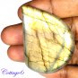 CERTIFIED 96.90Cts. NATURAL GOLDEN FLASH LABRADORITE CABOCHON GEMSTONE C6-2606