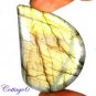 CERTIFIED 96.90Cts. NATURAL GOLDEN FLASH LABRADORITE CABOCHON GEMSTONE C6-2606