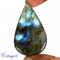 CERTIFIED 94.90Cts. NATURAL GOLDEN FLASH LABRADORITE CABOCHON GEMSTONE C6-2626
