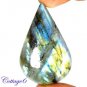 CERTIFIED 129.80Cts. NATURAL GOLDEN FLASH LABRADORITE CABOCHON GEMSTONE C6-2607