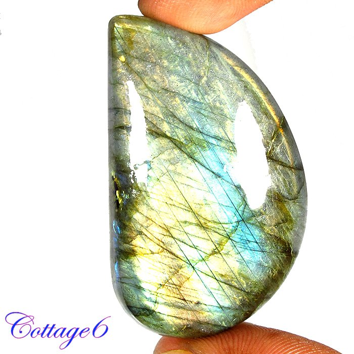 CERTIFIED 88.70Cts. NATURAL GOLDEN FLASH LABRADORITE CABOCHON GEMSTONE C6-2629