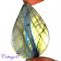 CERTIFIED 147.45Cts. NATURAL GOLDEN FLASH LABRADORITE CABOCHON GEMSTONE C6-2615