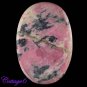CERTIFIED 77.65Cts. NATURAL RHODONITE CABOCHON GEMSTONE C6-2537