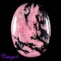 CERTIFIED 59.10Cts. NATURAL RHODONITE CABOCHON GEMSTONE C6-2528
