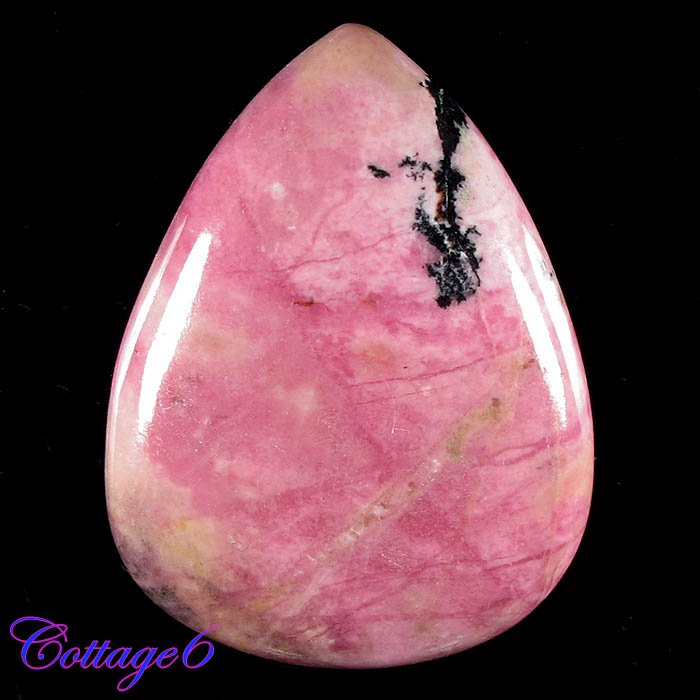 CERTIFIED 59.50Cts. NATURAL RHODONITE CABOCHON GEMSTONE C6-2546
