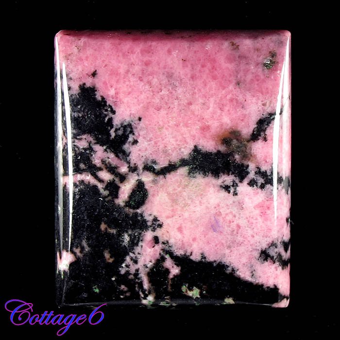 CERTIFIED 63.40Cts. NATURAL RHODONITE CABOCHON GEMSTONE C6-2539