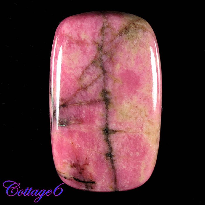CERTIFIED 69.65Cts. NATURAL RHODONITE CABOCHON GEMSTONE C6-2531