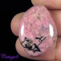 CERTIFIED 49.15Cts. NATURAL RHODONITE CABOCHON GEMSTONE C6-2540