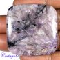 CERTIFIED 102.78Cts. NATURAL PURPEL CHAROITE CUSHION CABOCHON GEMSTONE C6-2178