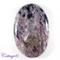 CERTIFIED 75.87Cts. NATURAL PURPEL CHAROITE OVAL CABOCHON GEMSTONE C6-2181