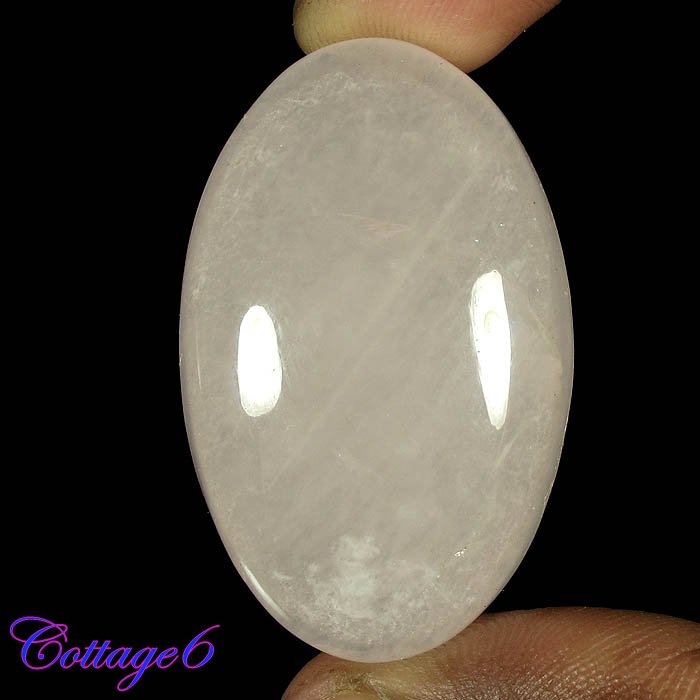 CERTIFIED 98.65Cts. NATURAL ROSE QUARTZ CABOCHON GEMSTONE C6-418