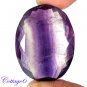 CERTIFIED 57.62Cts. NATURAL PURPLE FLUORITE CUT GEMSTONE C6-16