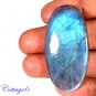 CERTIFIED 57.77Cts. NATURAL LABRADORITE BLUE FLASH CABOCHON GEMSTONE C6-100