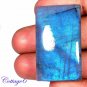 CERTIFIED 62.47Cts. NATURAL LABRADORITE BLUE FLASH CABOCHON GEMSTONE C6-27
