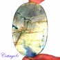CERTIFIED 177.70Cts. NATURAL GOLDEN FLASH LABRADORITE CABOCHON GEMSTONE C6-254