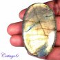 CERTIFIED 177.70Cts. NATURAL GOLDEN FLASH LABRADORITE CABOCHON GEMSTONE C6-254