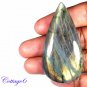 CERTIFIED 134.25Cts. NATURAL GOLDEN FLASH LABRADORITE CABOCHON GEMSTONE C6-238