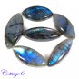 CERTIFIED 6Pcs. 161.00Cts. NATURAL LABRADORITE BLUE FLASH LOT CAB GEMSTONE C6-447
