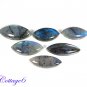 CERTIFIED 6Pcs. 161.00Cts. NATURAL LABRADORITE BLUE FLASH LOT CAB GEMSTONE C6-447