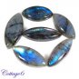 CERTIFIED 6Pcs. 161.00Cts. NATURAL LABRADORITE BLUE FLASH LOT CAB GEMSTONE C6-447
