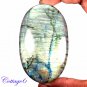 CERTIFIED 315.52Cts. NATURAL GOLDEN FLASH LABRADORITE CABOCHON GEMSTONE C6-257