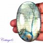 CERTIFIED 315.52Cts. NATURAL GOLDEN FLASH LABRADORITE CABOCHON GEMSTONE C6-257
