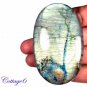CERTIFIED 315.52Cts. NATURAL GOLDEN FLASH LABRADORITE CABOCHON GEMSTONE C6-257
