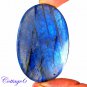 CERTIFIED 124.26Cts. NATURAL LABRADORITE BLUE FLASH CABOCHON GEMSTONE C6-26