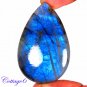 CERTIFIED 129.13Cts. NATURAL LABRADORITE BLUE FLASH CABOCHON GEMSTONE C6-28