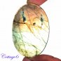 Pink 130.53Cts. NATURAL GOLDEN FLASH LABRADORITE CABOCHON GEMSTONE C6-248