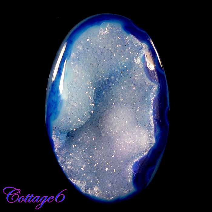 CERTIFIED 70.10Cts. ONYX  DRUZY AGATE GEODE CABOCHON GEMSTONE C6-735